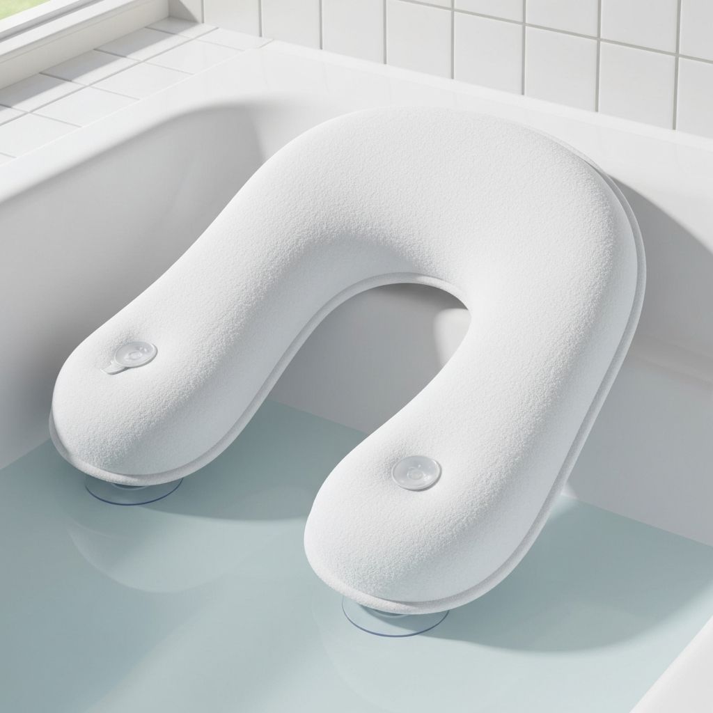 3D Mesh Bathtub Pillow with Neck Support
